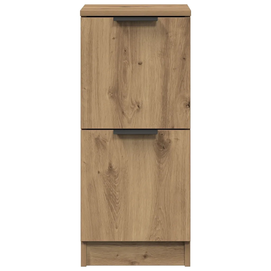 Credenze 2 pz Rovere Artigianale 30x30x70 cm Legno Multistrato