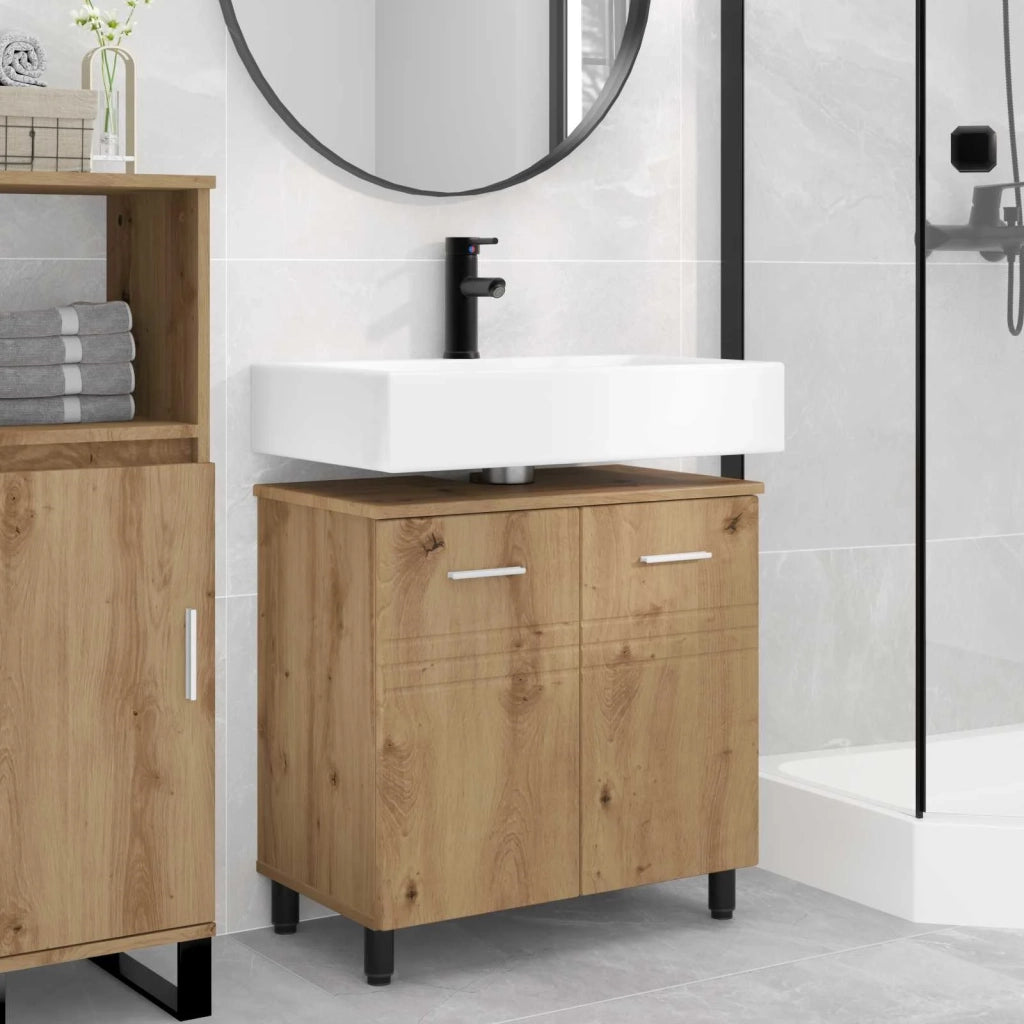 Mobiletto da bagno Rovere Artigianale 60 x 35 x 60 cm