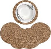 Set di 4 Tavoli Ronde in Fibra di Rete Resistenti al Calore - Placemats in Rete - Diametro 30 cm