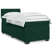 Giroletto a Molle con Materasso Verde Scuro 100x200 cm Velluto 3286243