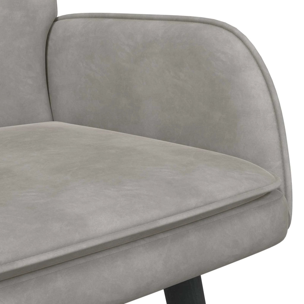 Sofa a Due Posti Grigio chiaro 115 x 61 x 87 cm Velluto 42028913