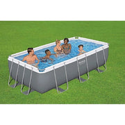 Trade Shop - Piscina Fuori Terra Power Steel Frame Rettangolare 404 X 201 X 100cm Pompa 56441 -