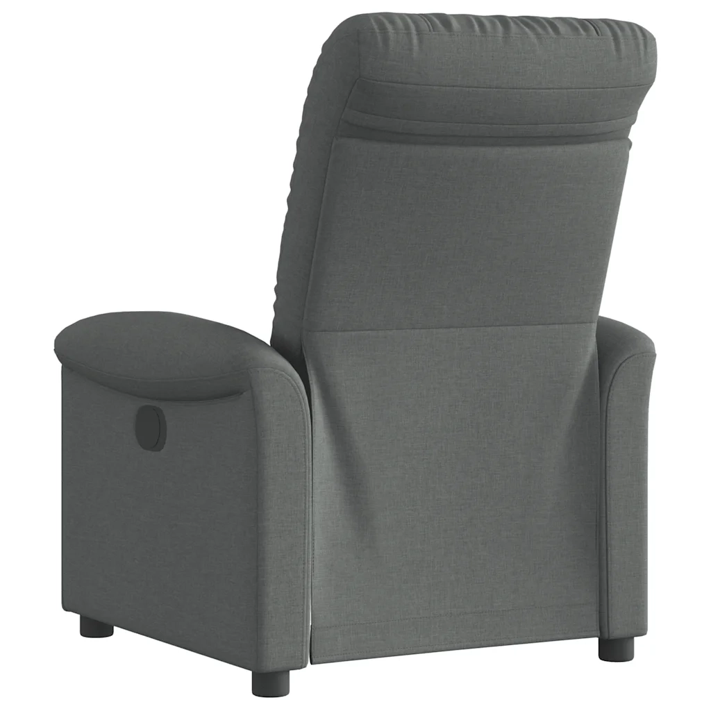 Divano Sedia-Poltrona Reclinabile in Tessuto Grigio Scuro 670455