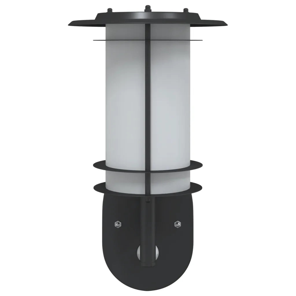Applique da Esterno con Sensore Nera in Acciaio Inossidabile 4006290