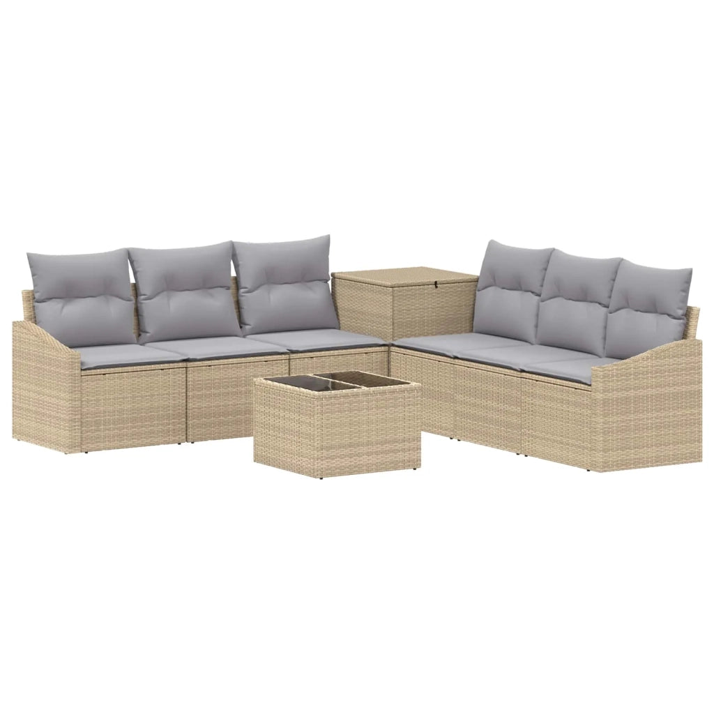 Set di divani 8 pz Beige e Grigio Chiaro 3448231