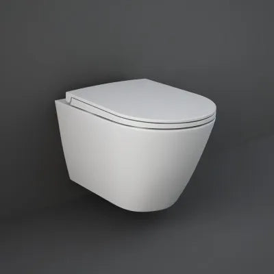 Copriwater slim serie Feeling soft-close in bianco matt con sgancio rapido