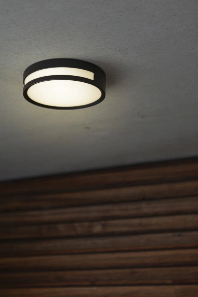 Plafoniera esterna Lutec ROLA nera LED 13W 3000K IP54