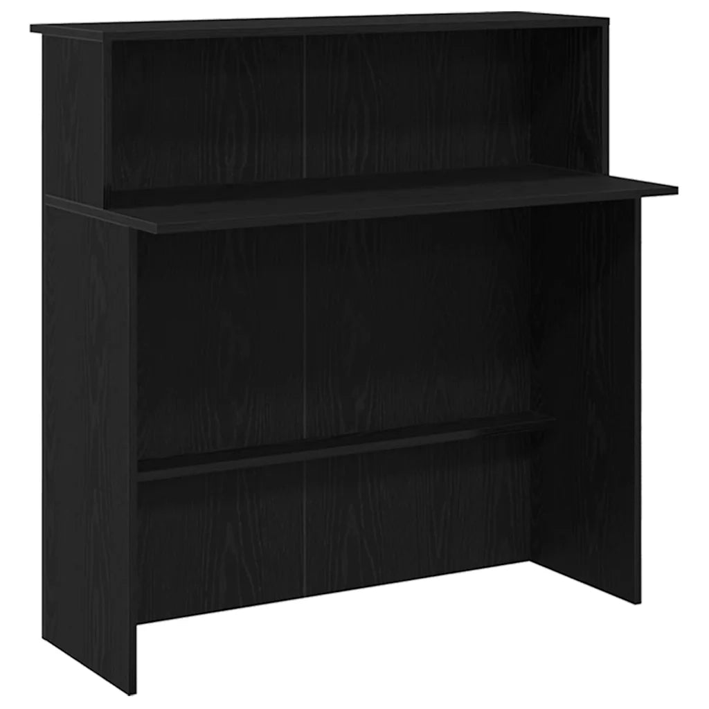 Banco Reception Rovere Nero 200x50x103,5 cm Legno Multistrato 3324215