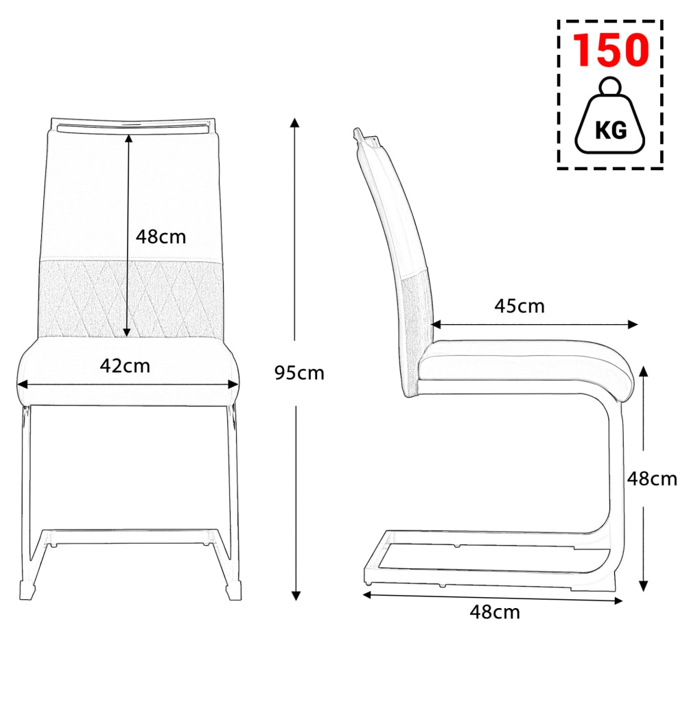 Sedia da pranzo moderna ergonomica con schienale in PU e lino; struttura in metallo grigio