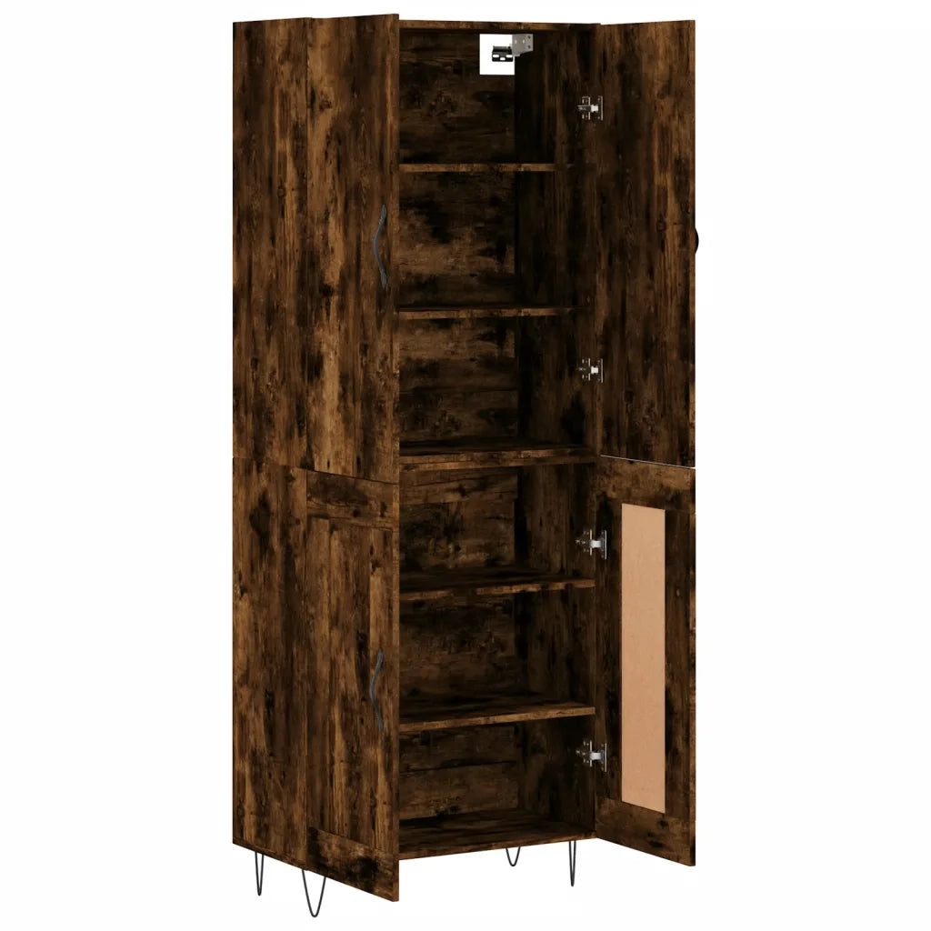 Credenza Rovere Fumo  69,5x34x180 cm in Legno Multistrato 3198078