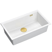Lavello In Granito Logan 110 White Tappo oro