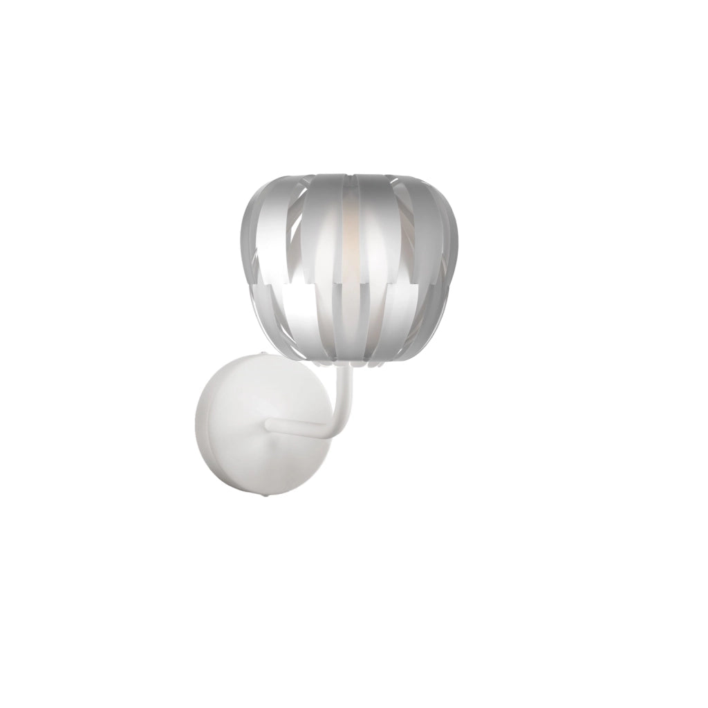 Applique Moderna Queen Polilux ® Argento E Metallo 1 Luce E14
