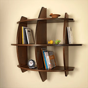 LIBRERIA MENSOLA SCAFFALE IN LEGNO MODELLO PEPE CON 3 RIPIANI FINITURA NOCE L.75  x P.30 x H.75 MADE IN ITALY ORIGINAL LEGNO ITALIA