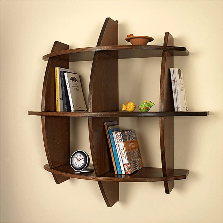LIBRERIA MENSOLA SCAFFALE IN LEGNO MODELLO PEPE CON 3 RIPIANI FINITURA NOCE L.75  x P.30 x H.75 MADE IN ITALY ORIGINAL LEGNO ITALIA