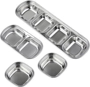 Piatti Mini - 4pz - Piatto per Zuppa - Piatto per Frutta - Per Antipasto - Contorno - Patatine Fritte - Salsa di Ketchup (3 Dimensioni)