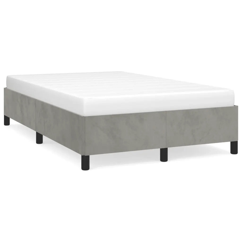 Giroletto senza Materasso Grigio Chiaro 120x190 cm Velluto