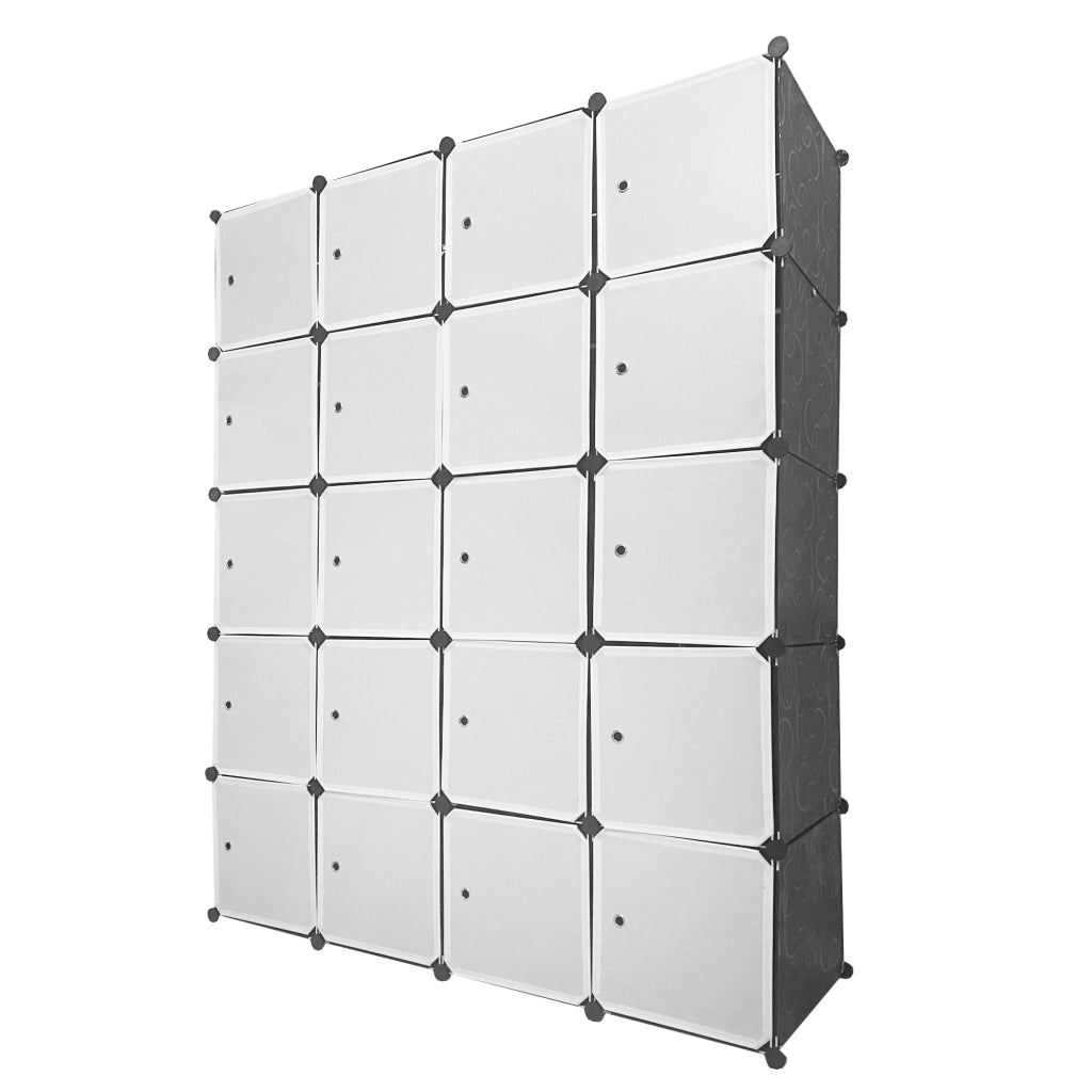 Guardaroba Cubo Personalizzabile Boxed Premium 20 Cubi/Ante 183x147x47 cm Nero