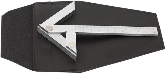Misuratore di angolo in acciaio inossidabile con alta precisione - 100 x 70 mm