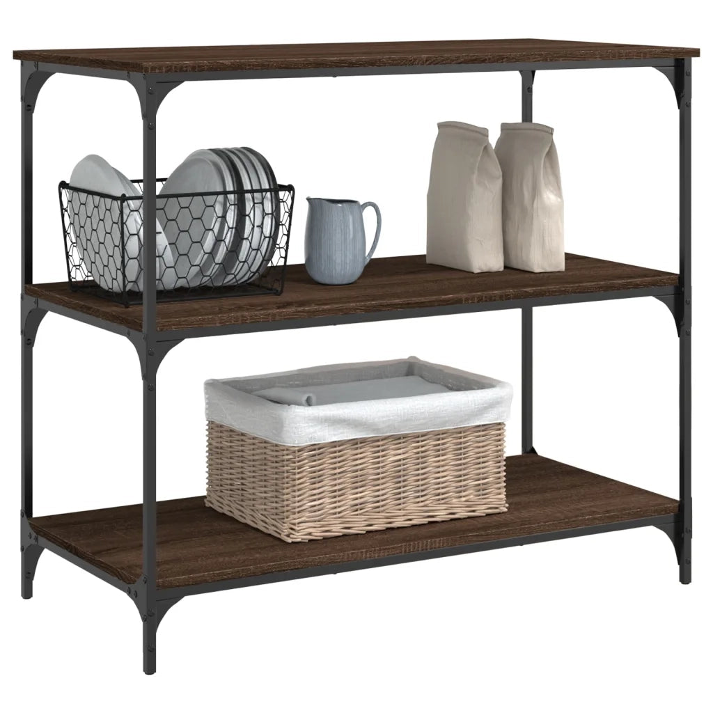 Carrello Cucina Rovere Marrone 102x50x95 cm Legno Multistrato CFW5741053