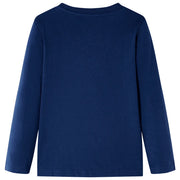 Maglietta da Bambino a Maniche Lunghe Blu Marino 128 13257
