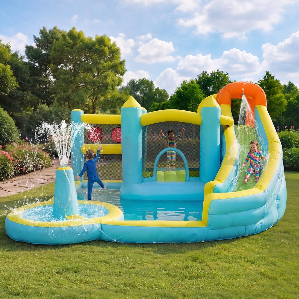 Parco Acquatico Gonfiabile con Scivolo e Piscina per Bambini ¨C Xylo ¨C 430x390x210 cm