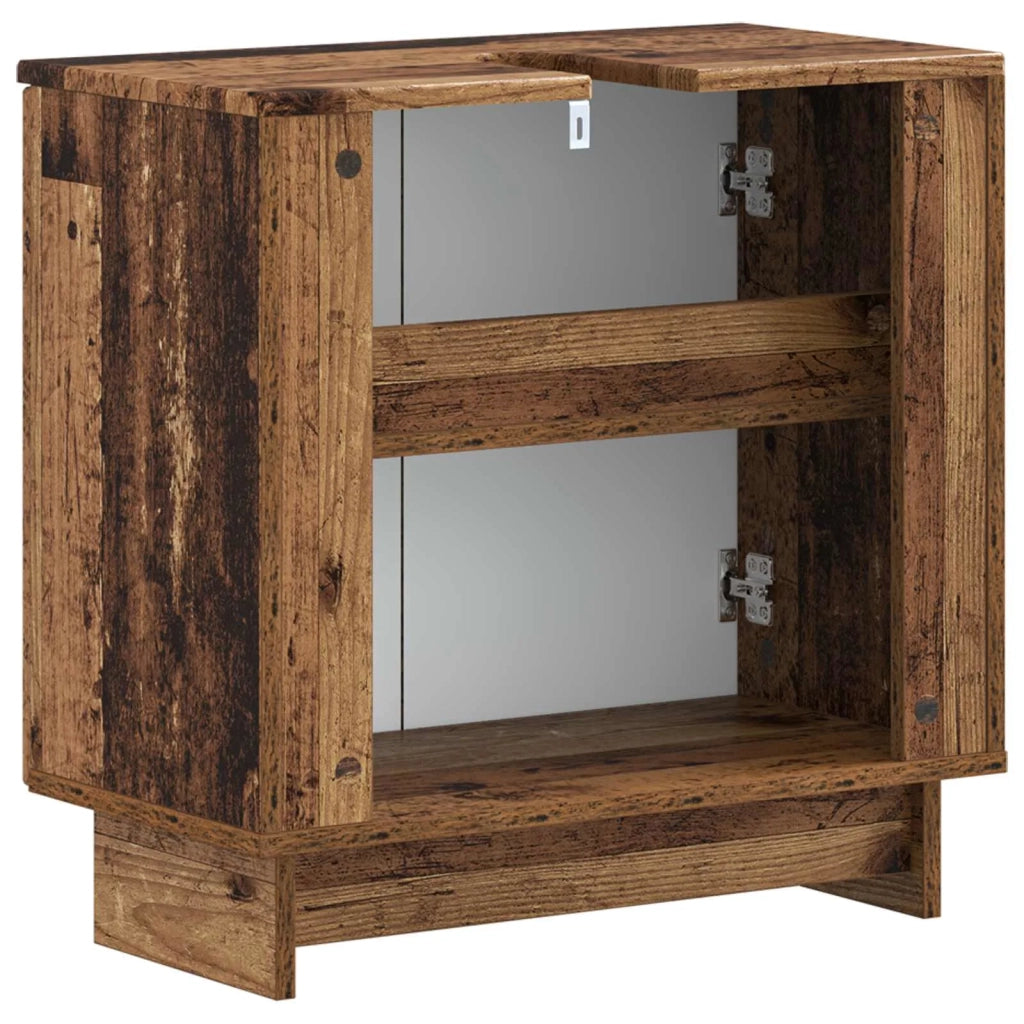 Armadio per Lavabo da Bagno EDE Legno antico 895913