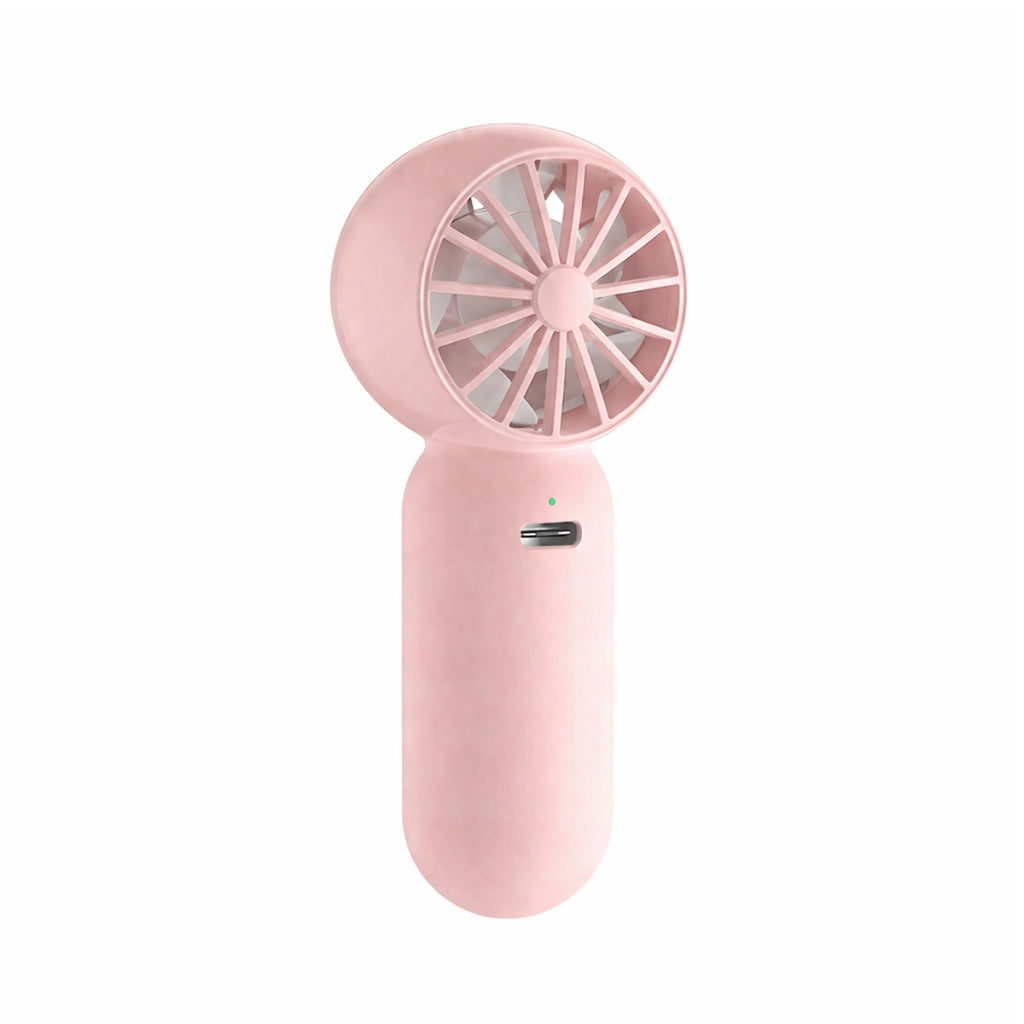 Mini Ventilatore Portatile 3 Velocità 500mAh Ricaricabile USB-C Compatto Rosa Usams