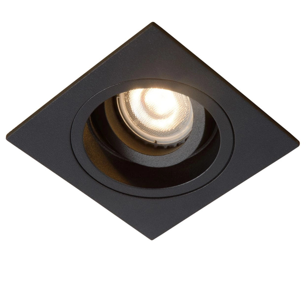 Faretto da incasso Lucide EMBED GU10 42W nero quadrato