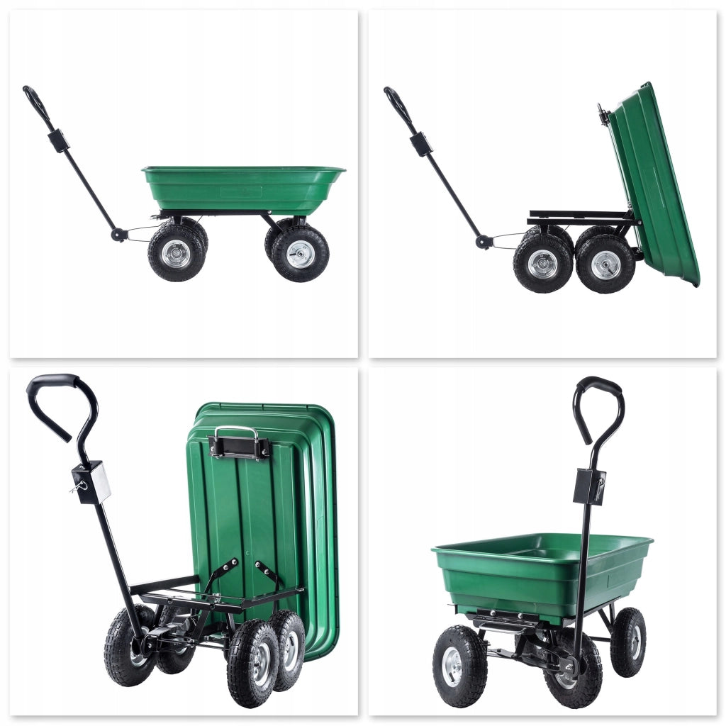 Carriola KADAX con ribaltabile per trasporto in giardino, portata massima 300 kg, rimorchio per carriola.