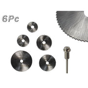 Trade Shop - 6 Dischi Da Taglio Con Mandrino Lame Circolari Dremel Varie Dimensioni Fai Da Te -