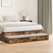 Cassetti per letto Rovere Affumicato 140x36,5x16,5 cm Legno ingegnerizzato
