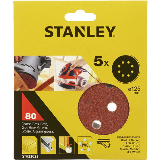 piranha/stanley x32032 5 dischi roto-orbitali 125 gr.80 cod:ferx.46027