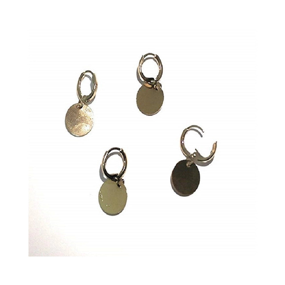 Trade Shop - Piercing Orecchino Cerchio Con Pendente 1cm Naso Timpano Labbro Trago Acciaio -