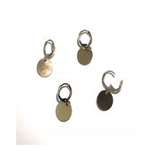 Trade Shop - Piercing Orecchino Cerchio Con Pendente 1cm Naso Timpano Labbro Trago Acciaio -