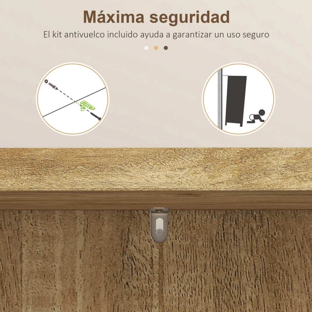 Armadio Cucina con Ripiani ¨C Minimal ¨C Legno di Ratan 60x30x104