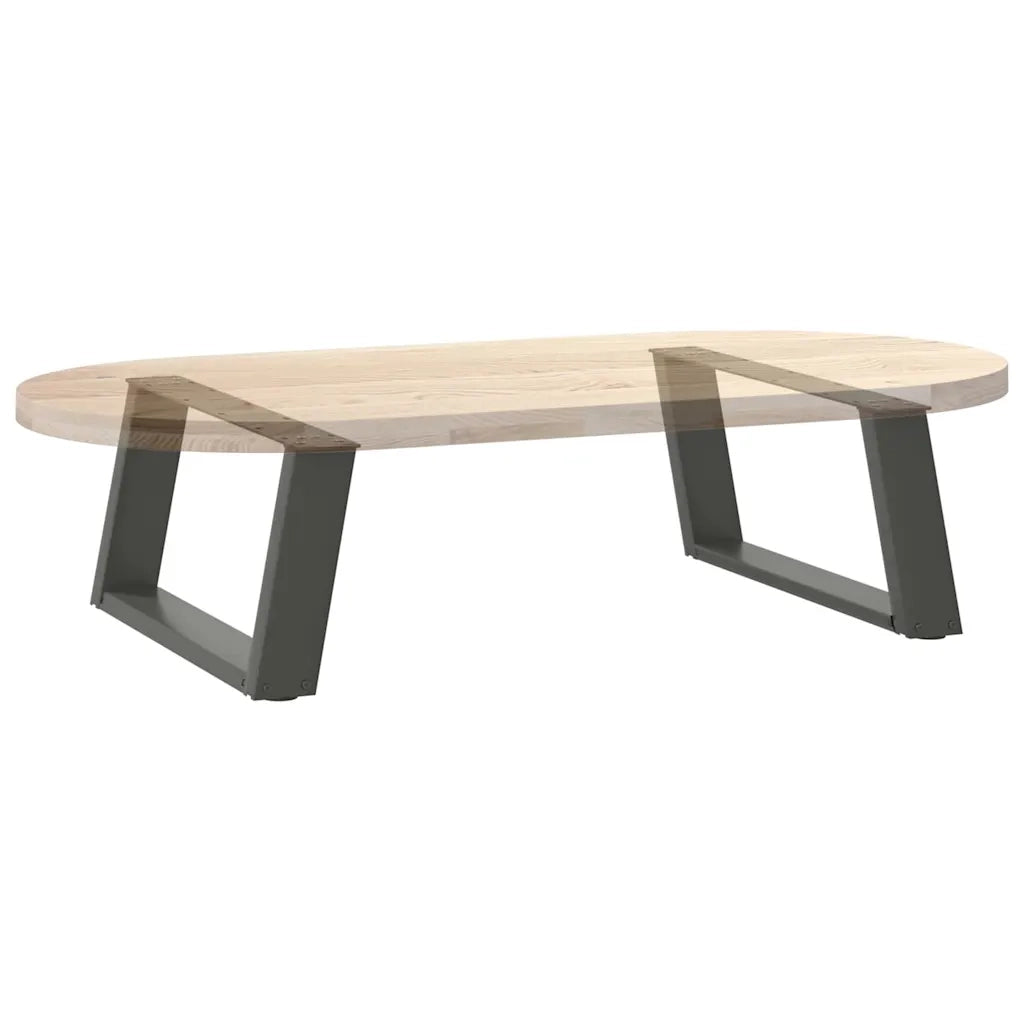Gambe per Tavolino da CaffÃ¨ a Forma di U 2 pz Antracite 70x(30-31) cm Acciaio