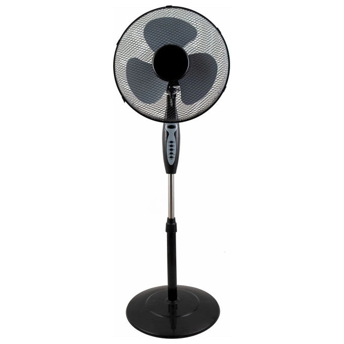 Akai ventilatore a piantana VP4545NR-LX, pale da 45 cm, regolabile in altezza, silenzioso, per casa e ufficio
