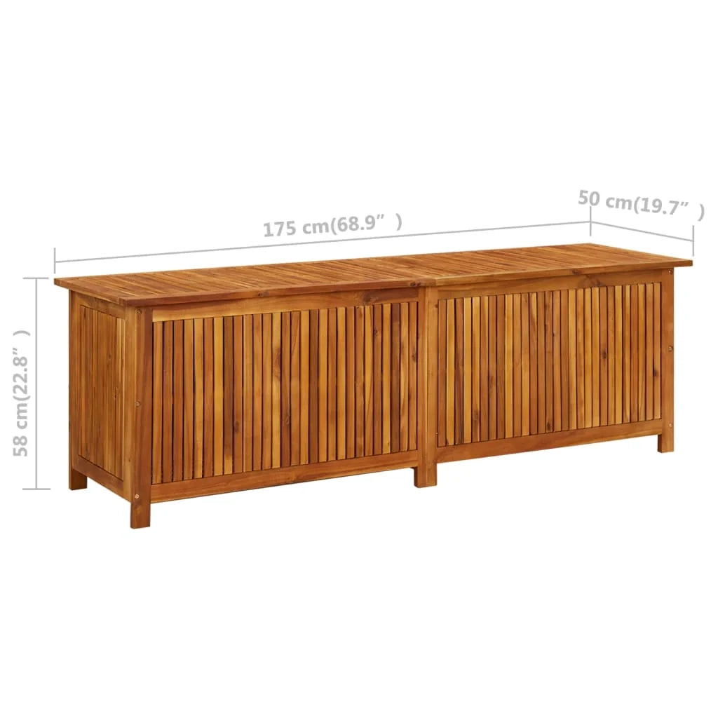 Cassapanca da giardino/box 175 x 50 x 58 cm legno massello di acacia 02_0013013