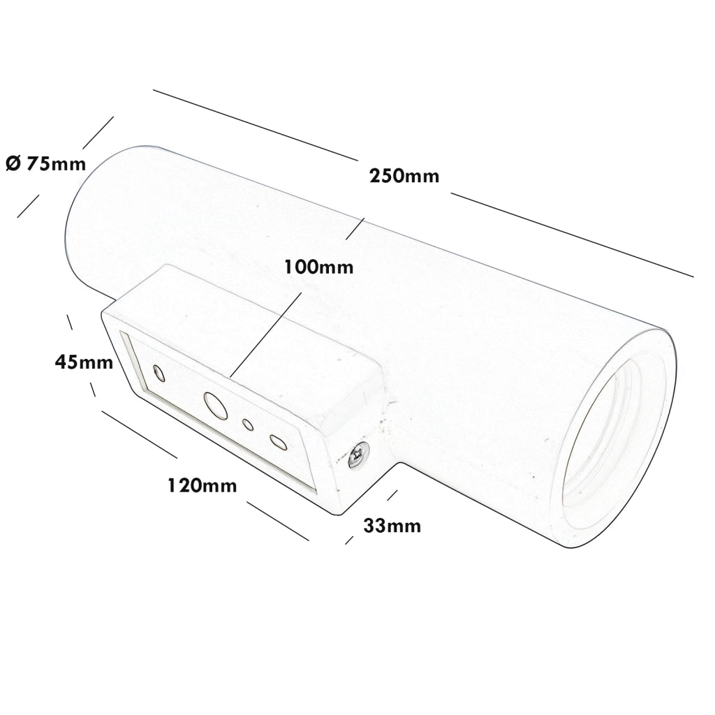 Applique LED lampada parete muro gesso doppia emissione GU10 luce ingresso 230V