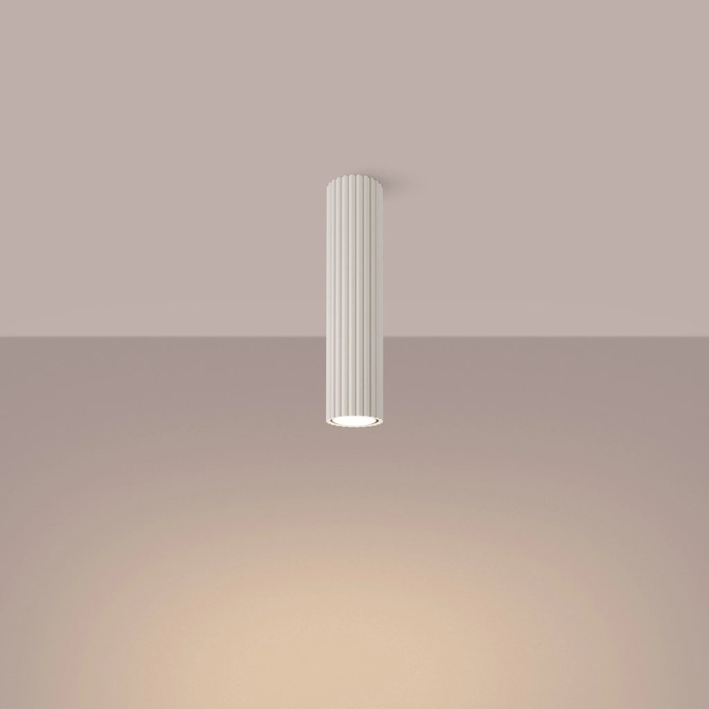 Spot soffitto tubo rigato beige 30cm GU10 Pure Lume