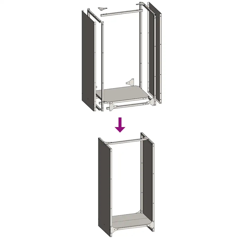 Rastrelliera per Legna da Ardere Bianca 40x30x80 cm CFW5006257