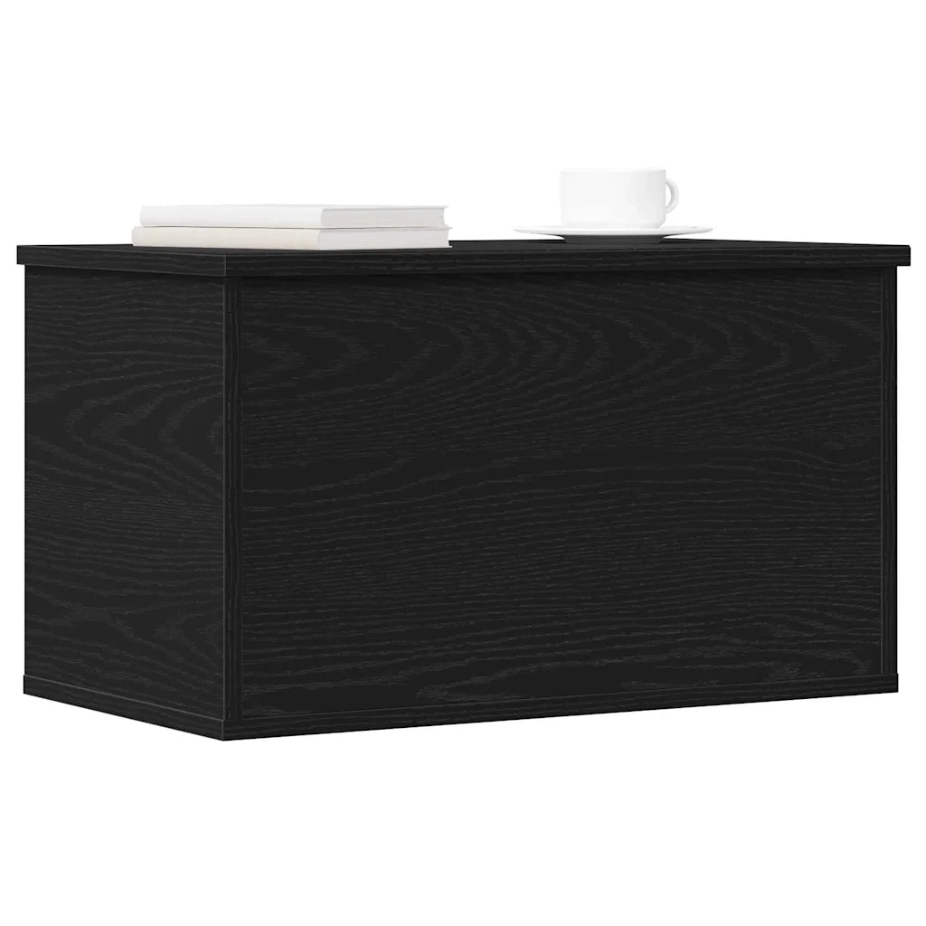 Scatola di Stoccaggio Rovere Nero 60 x 35 x 35 cm 868704