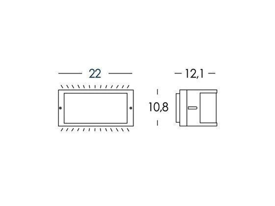 Applique E27 linea bia grafite