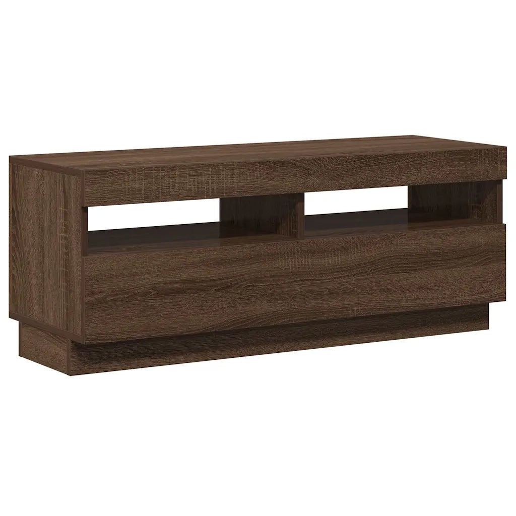 Mobile Porta TV con Luci LED-Mobile per TV-Credenza TV Rovere Marrone 100x35x40 cm