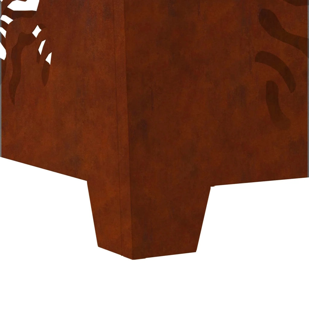 Focolare Marrone 60 x 60 x 40 cm acciaio corten 858915