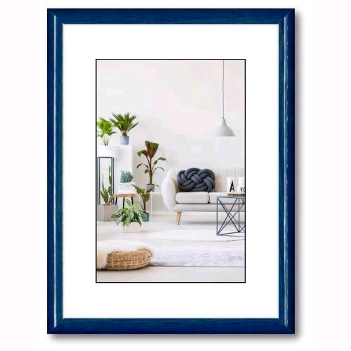 Cornice Foto Portafoto da tavolo da muro COLORS legno di Pino Colore BLU 15x20 cm