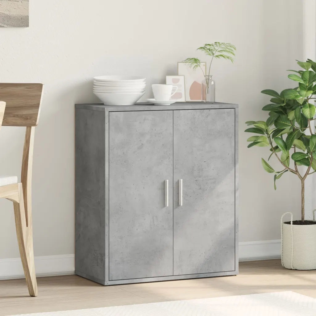 Credenza Grigio Cemento 60x31x70 cm in Legno Multistrato 840460