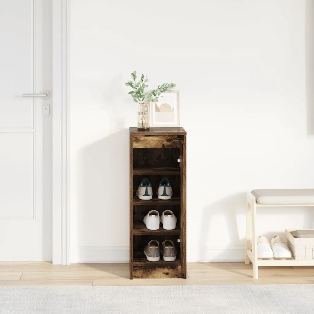 Scarpiera Rovere Fumo 29,5x34x76 cm in Legno Multistrato