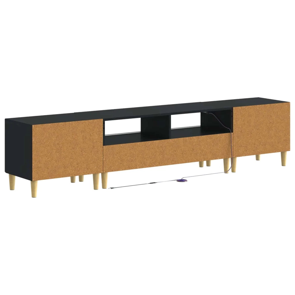 Mobile TV LED a 5 pezzi ARNHEM Nero Legno ingegnerizzato 3416594