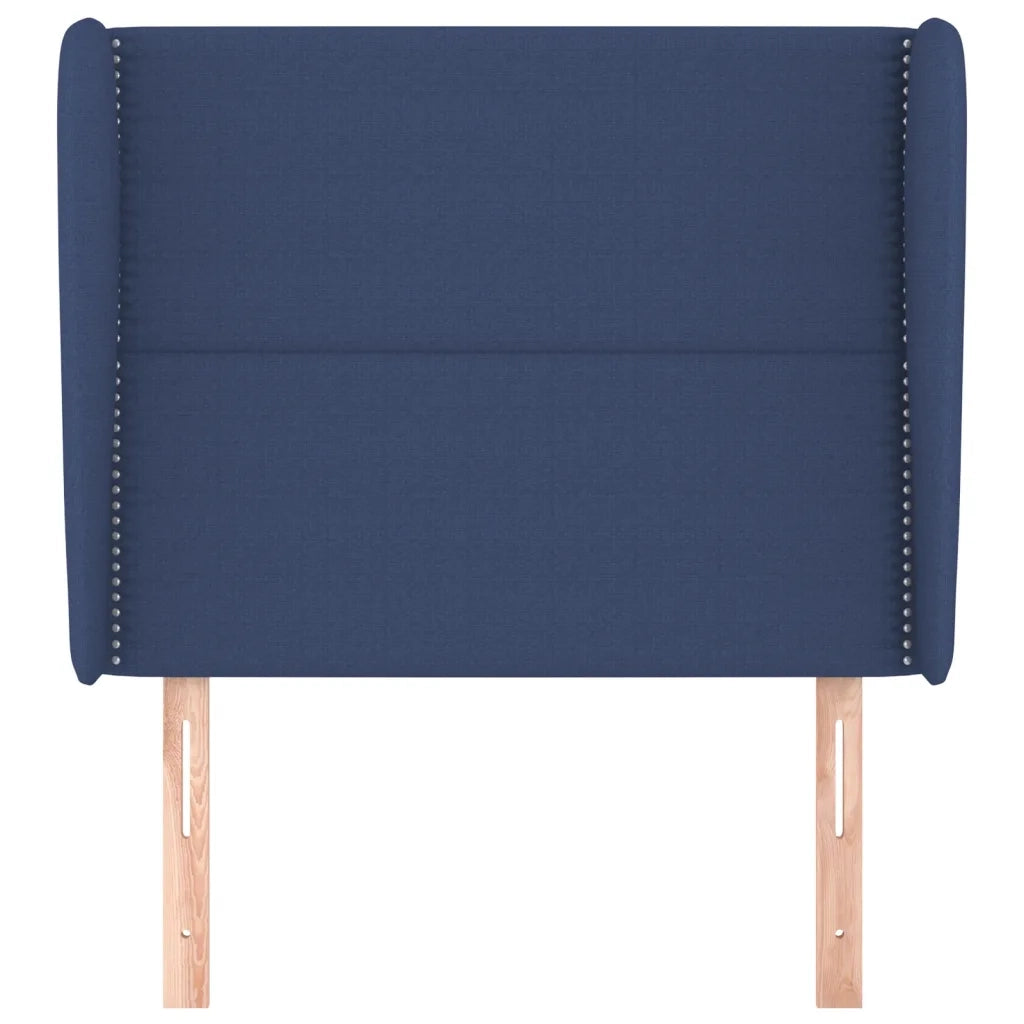 Testiera | Testata ad Orecchio Blu 103x23x118/128 cm in Tessuto